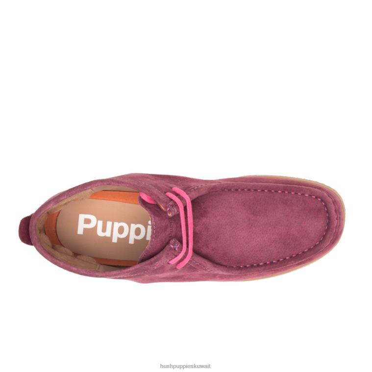 كو Hush Puppies نحيف بريدجبورت للجنسين 2 النبيذ من جلد الغزال حذاء طويل HZ8X4193