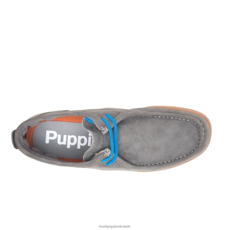 كو Hush Puppies رجال بريدجبورت 2 جلد الغزال الرمادي الداكن حذاء طويل HZ8X4277
