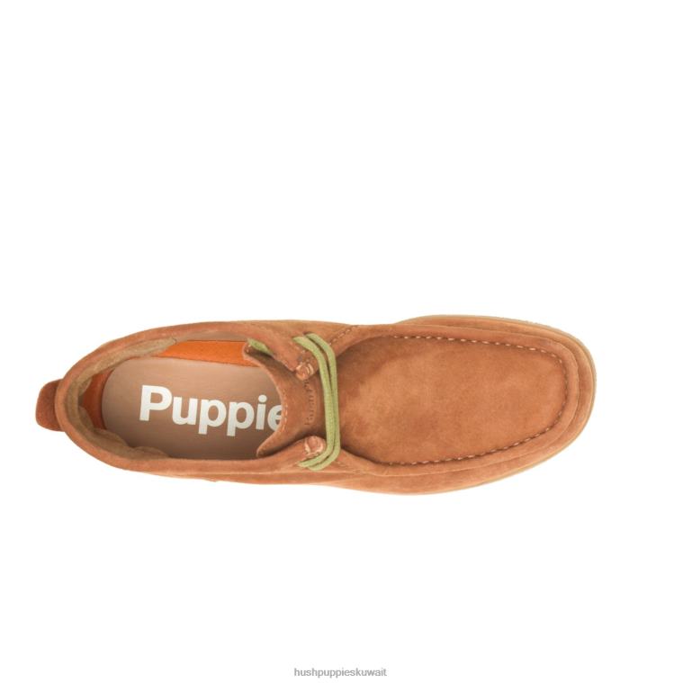 كو Hush Puppies رجال بريدجبورت 3 كونياك من جلد الغزال حذاء طويل HZ8X4278