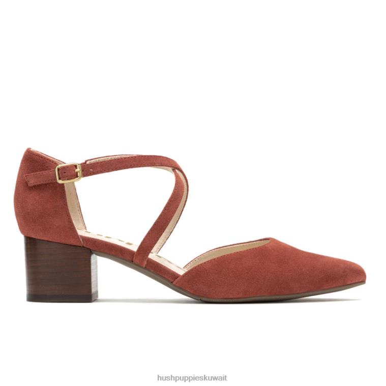 كو Hush Puppies نحيف مضخة صوفي ارتفع الجلد المدبوغ المتربة كعوب HZ8X4101