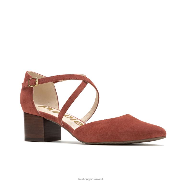 كو Hush Puppies نحيف مضخة صوفي ارتفع الجلد المدبوغ المتربة كعوب HZ8X4101