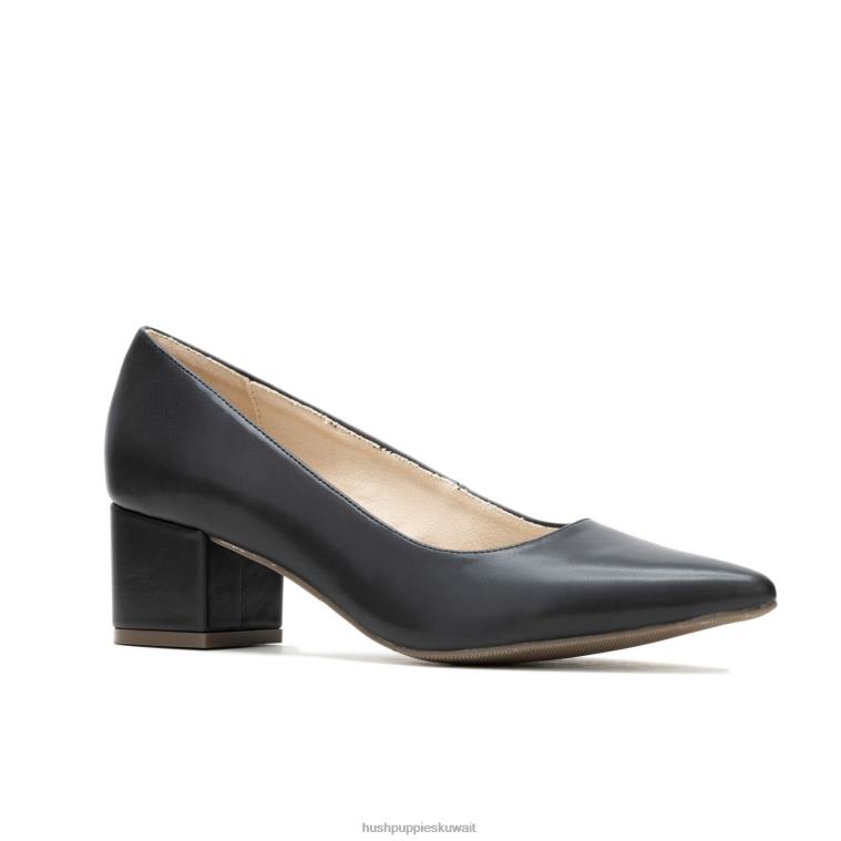 كو Hush Puppies نحيف مضخة صوفي أسود جريء كعوب HZ8X4103