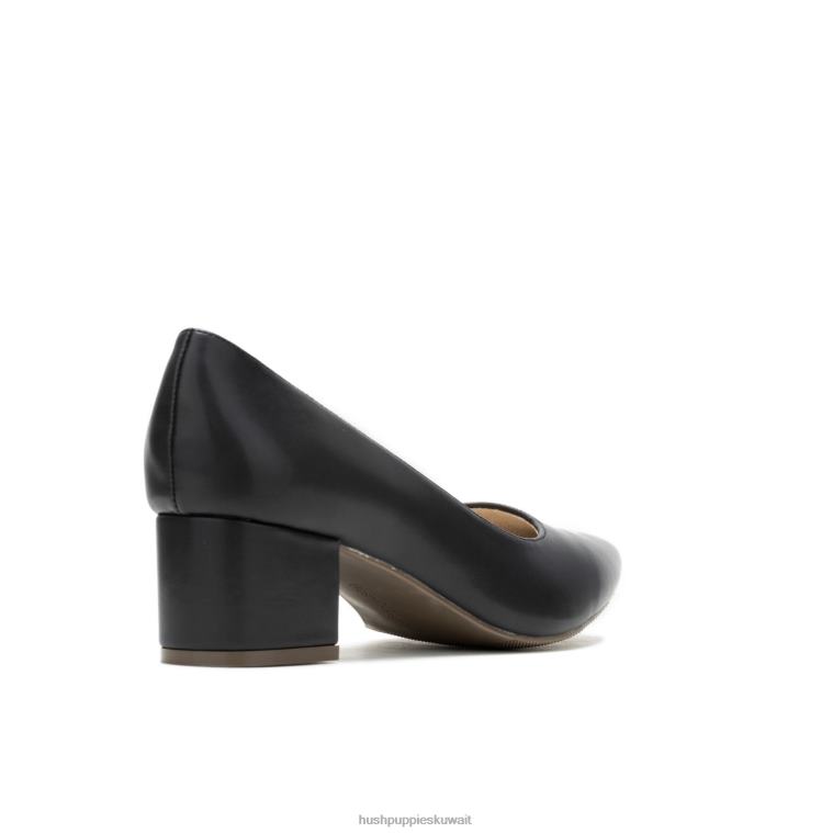 كو Hush Puppies نحيف مضخة صوفي أسود جريء كعوب HZ8X4103