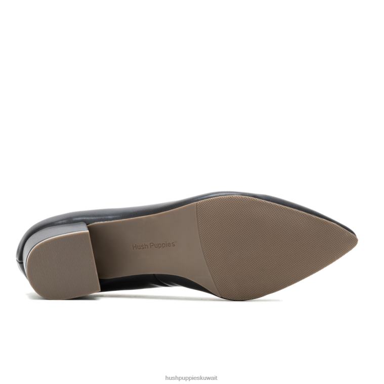 كو Hush Puppies نحيف مضخة صوفي أسود جريء كعوب HZ8X4103