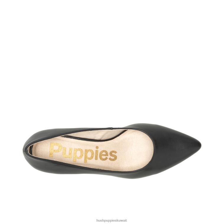 كو Hush Puppies نحيف مضخة صوفي أسود جريء كعوب HZ8X4103