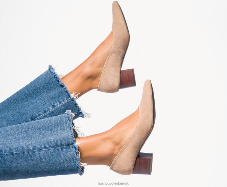 كو Hush Puppies نحيف مضخة صوفي أسود جريء كعوب HZ8X4103