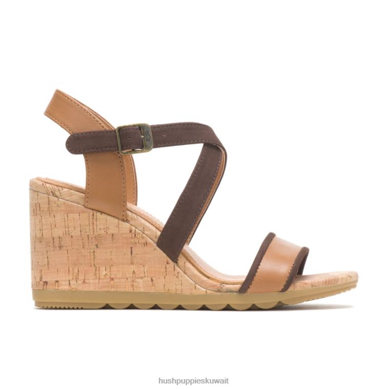 كو Hush Puppies نحيف صندل بكيني جلد تان الصحراء كعوب HZ8X4107