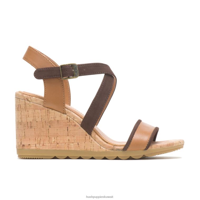 كو Hush Puppies نحيف صندل بكيني جلد تان الصحراء كعوب HZ8X4107