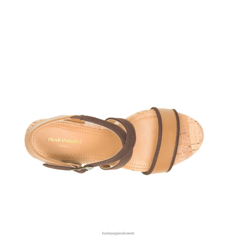 كو Hush Puppies نحيف صندل بكيني جلد تان الصحراء كعوب HZ8X4107