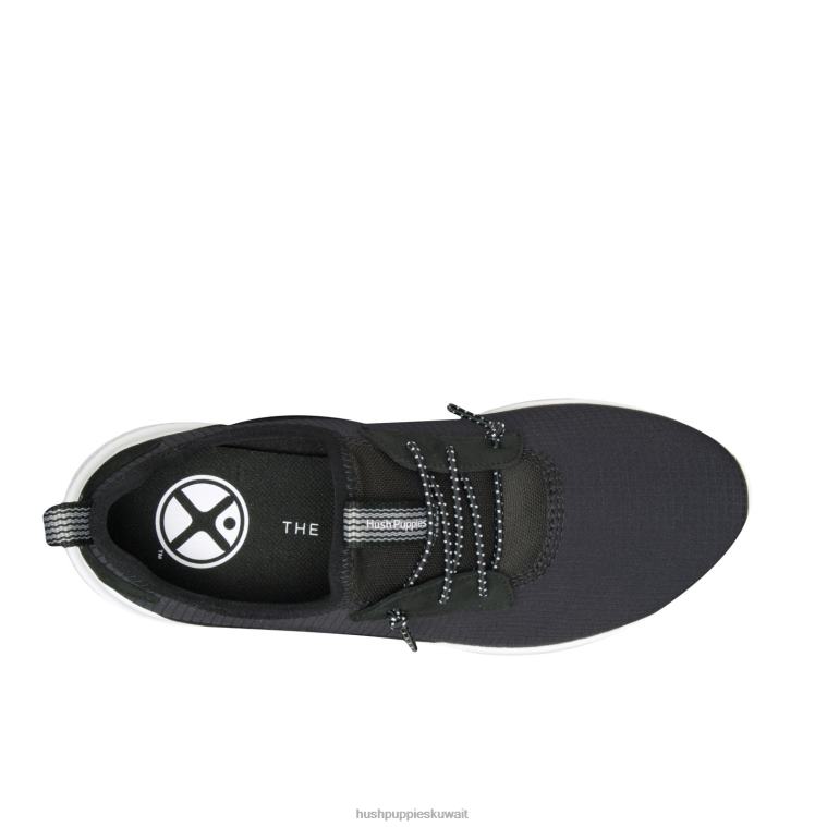 كو Hush Puppies نحيف رفع حذاء رياضة بنجي أسود جريء حذاء رياضة HZ8X4110
