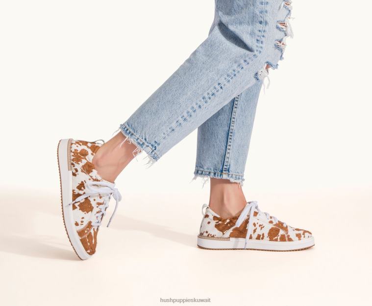 كو Hush Puppies نحيف حذاء ريان جلد البقر المطبوع حذاء رياضة HZ8X4111