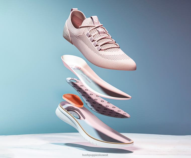 كو Hush Puppies نحيف حذاء رياضي برباط متماسك مقدمًا متماسكة بيج جريئة حذاء رياضة HZ8X4125