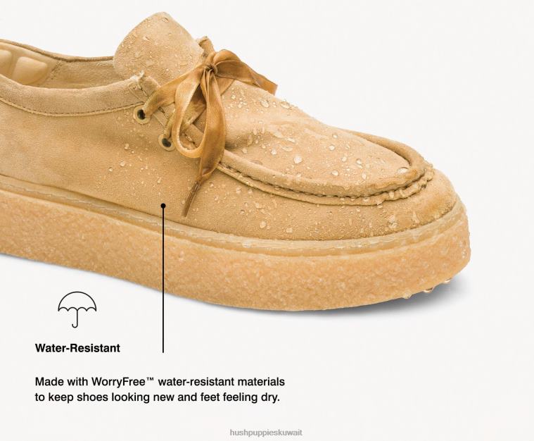 كو Hush Puppies نحيف بريدجيت جلد الغزال الأسود الجريء حذاء رياضة HZ8X4132