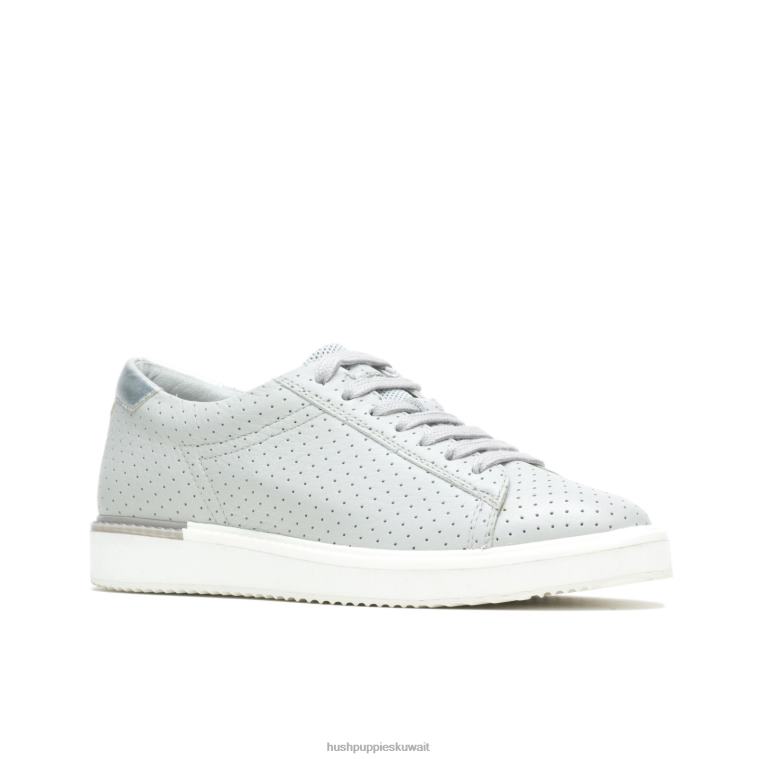 كو Hush Puppies نحيف حذاء سابين جلد طبيعي بخار رمادي حذاء رياضة HZ8X4141