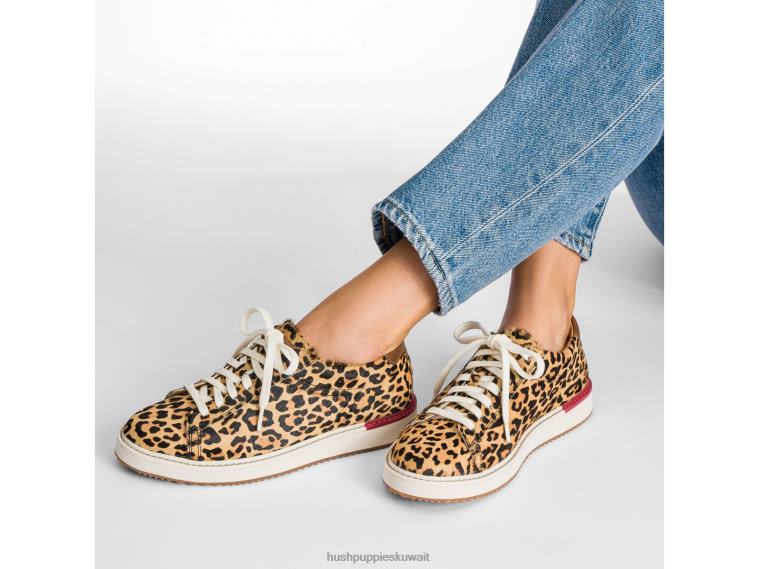 كو Hush Puppies نحيف حذاء سابين النمر شعر العجل حذاء رياضة HZ8X4142