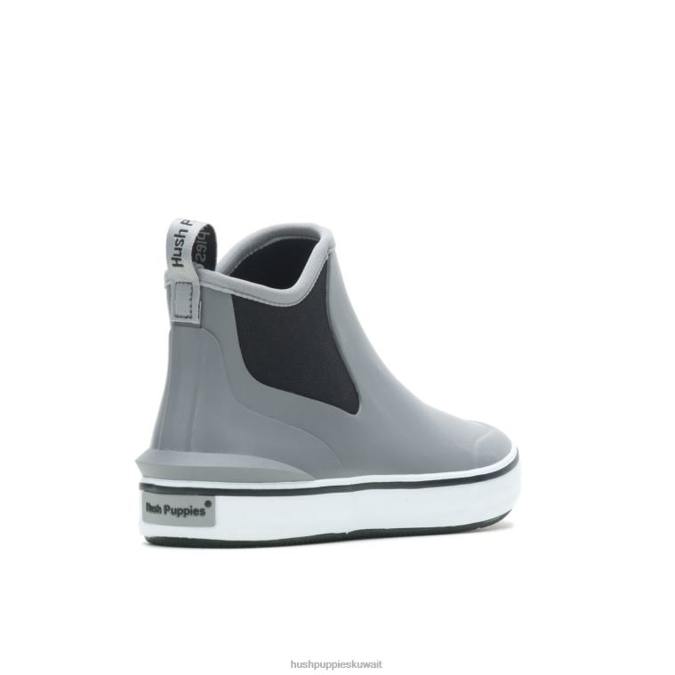 كو Hush Puppies نحيف التمهيد حذاء المطر الرمادي الداكن حذاء رياضة HZ8X4144