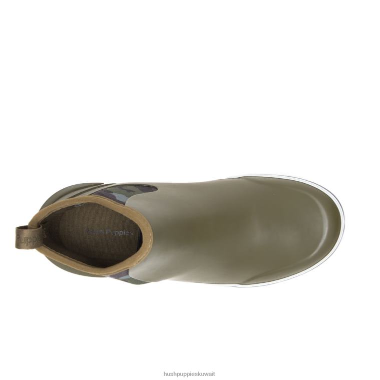 كو Hush Puppies نحيف التمهيد حذاء المطر كامو الزيتون حذاء رياضة HZ8X4147