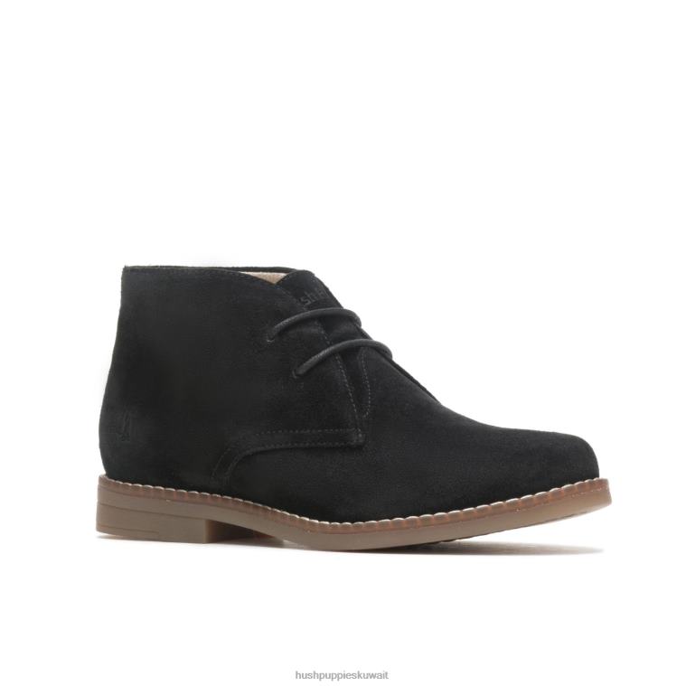 كو Hush Puppies نحيف مازن كايتو تشوكا جلد الغزال الأسود الجريء حذاء طويل HZ8X4151