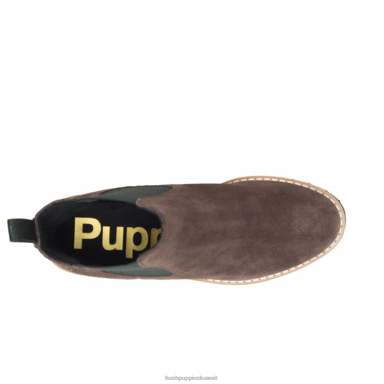 كو Hush Puppies نحيف حذاء اميليا تشيلسي جلد الغزال البني الشوكولاته حذاء طويل HZ8X4155