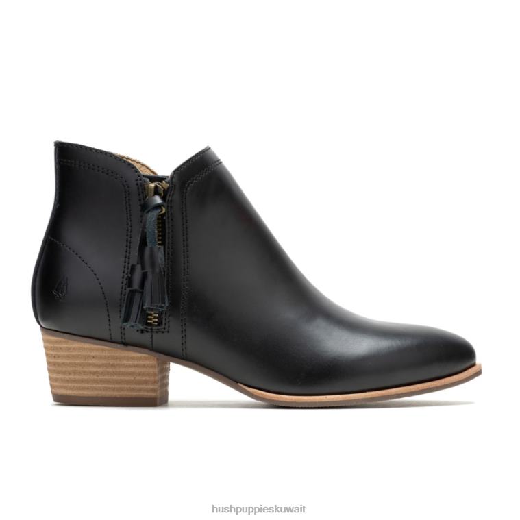 كو Hush Puppies نحيف سييرا التمهيد شرابة جلد أسود جريء حذاء طويل HZ8X4158