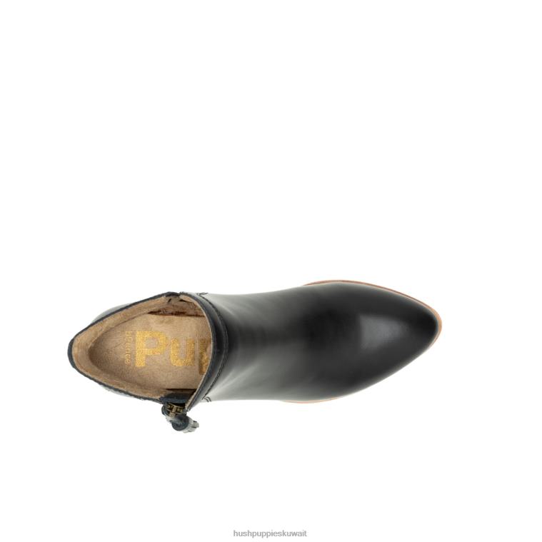 كو Hush Puppies نحيف سييرا التمهيد شرابة جلد أسود جريء حذاء طويل HZ8X4158