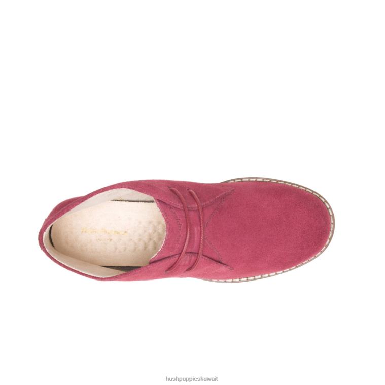كو Hush Puppies نحيف مازن كايتو تشوكا راوند جلد الغزال الأحمر حذاء طويل HZ8X4171