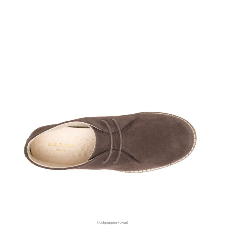 كو Hush Puppies نحيف مازن كايتو تشوكا جلد الغزال البني الداكن حذاء طويل HZ8X4172