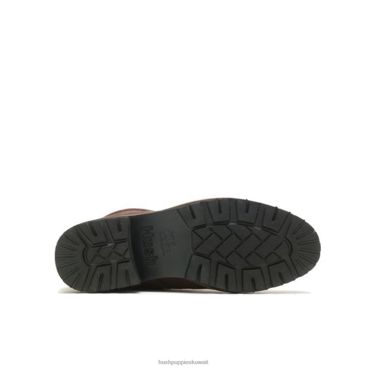 كو Hush Puppies نحيف التمهيد الدانتيل اميليا جلد الغزال البني الداكن حذاء طويل HZ8X4174