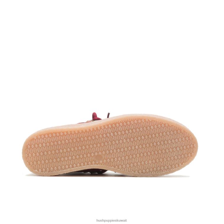كو Hush Puppies نحيف التمهيد بريدجيت تشوكا الدانتيل راوند جلد الغزال الأحمر حذاء طويل HZ8X4177