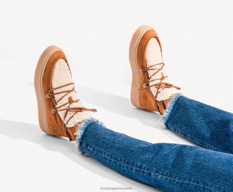 كو Hush Puppies نحيف التمهيد بريدجيت تشوكا الدانتيل كونياك دافئ حذاء طويل HZ8X4179