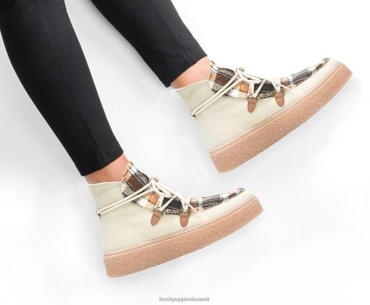 كو Hush Puppies نحيف التمهيد بريدجيت تشوكا الدانتيل كريم الفانيليا من جلد الغزال حذاء طويل HZ8X4180