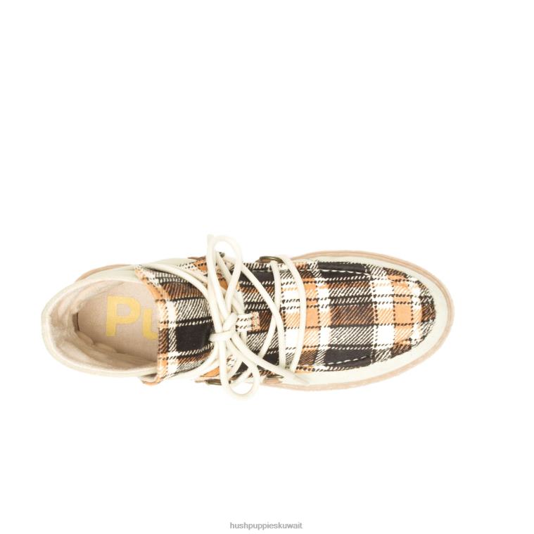 كو Hush Puppies نحيف التمهيد بريدجيت تشوكا الدانتيل كريم الفانيليا من جلد الغزال حذاء طويل HZ8X4180