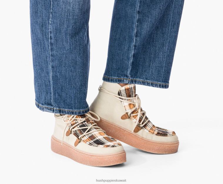 كو Hush Puppies نحيف التمهيد بريدجيت تشوكا الدانتيل كريم الفانيليا من جلد الغزال حذاء طويل HZ8X4180