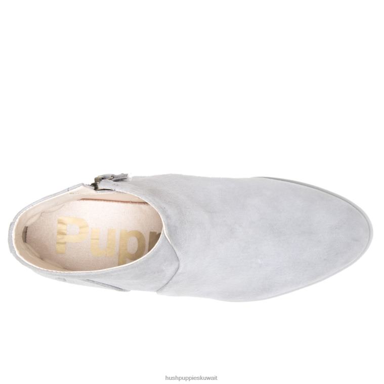 كو Hush Puppies نحيف التمهيد سيينا فروست الجلد المدبوغ الرمادي حذاء طويل HZ8X4190