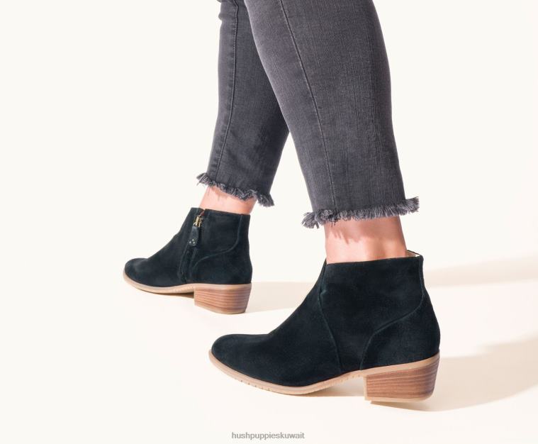 كو Hush Puppies نحيف التمهيد سيينا فروست الجلد المدبوغ الرمادي حذاء طويل HZ8X4190