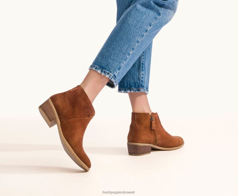 كو Hush Puppies نحيف التمهيد سيينا الصدأ من جلد الغزال حذاء طويل HZ8X4191