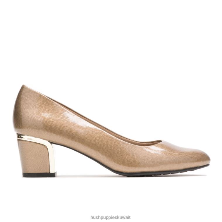 كو Hush Puppies نحيف ديانا براءة اختراع فتحة متقاطعة ذهبية / كعب ذهبي أسلوب ناعم HZ8X4211
