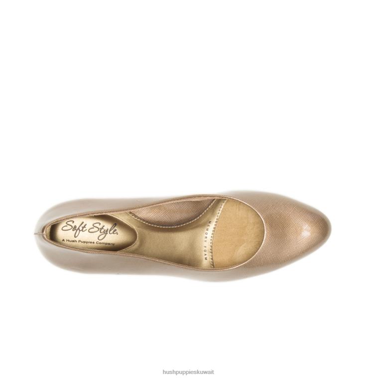 كو Hush Puppies نحيف ديانا براءة اختراع فتحة متقاطعة ذهبية / كعب ذهبي أسلوب ناعم HZ8X4211