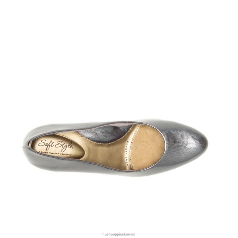 كو Hush Puppies نحيف ديانا بيوتر داكن فتحة متقاطعة / كعب فضي أسلوب ناعم HZ8X4212