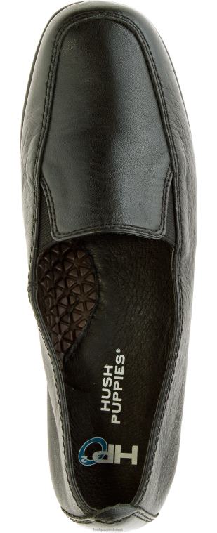 كو Hush Puppies نحيف سماء جلد أسود الأحذية الكاجوال HZ8X4226