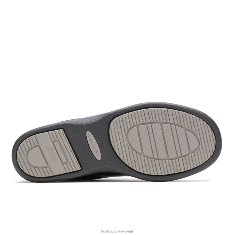 كو Hush Puppies نحيف ووكر السلطة جلد أسود الأحذية الكاجوال HZ8X4232