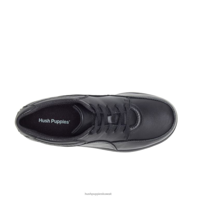 كو Hush Puppies نحيف ووكر السلطة جلد أسود الأحذية الكاجوال HZ8X4232