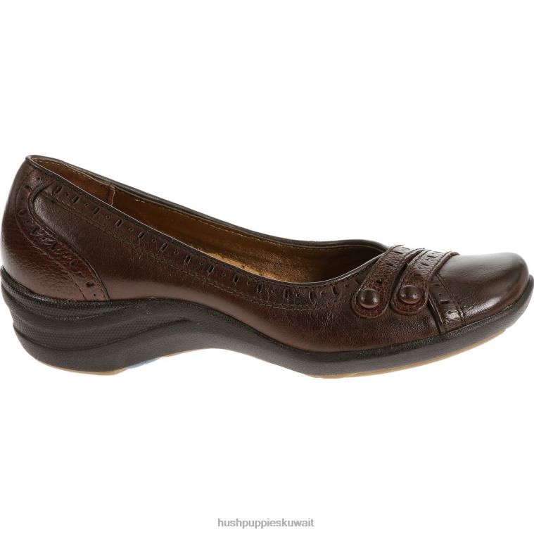 كو Hush Puppies نحيف هزلي جلد بني غامق الأحذية الكاجوال HZ8X4234