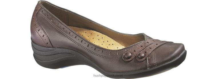 كو Hush Puppies نحيف هزلي جلد بني غامق الأحذية الكاجوال HZ8X4234