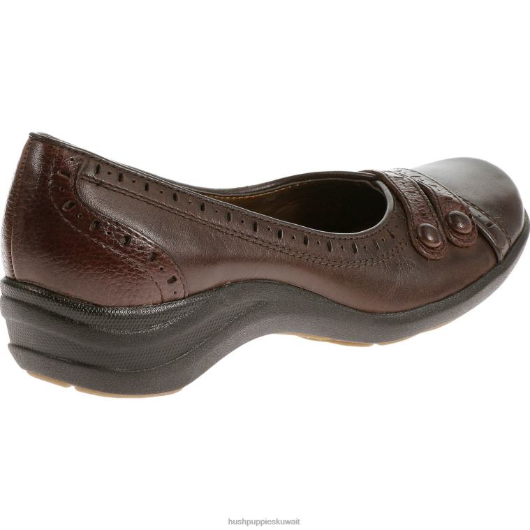 كو Hush Puppies نحيف هزلي جلد بني غامق الأحذية الكاجوال HZ8X4234