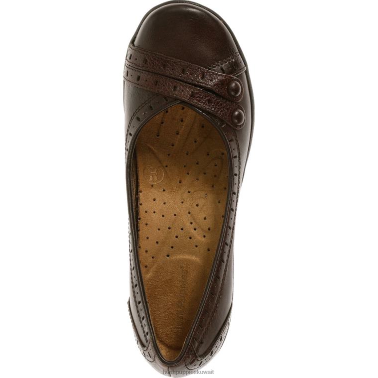 كو Hush Puppies نحيف هزلي جلد بني غامق الأحذية الكاجوال HZ8X4234