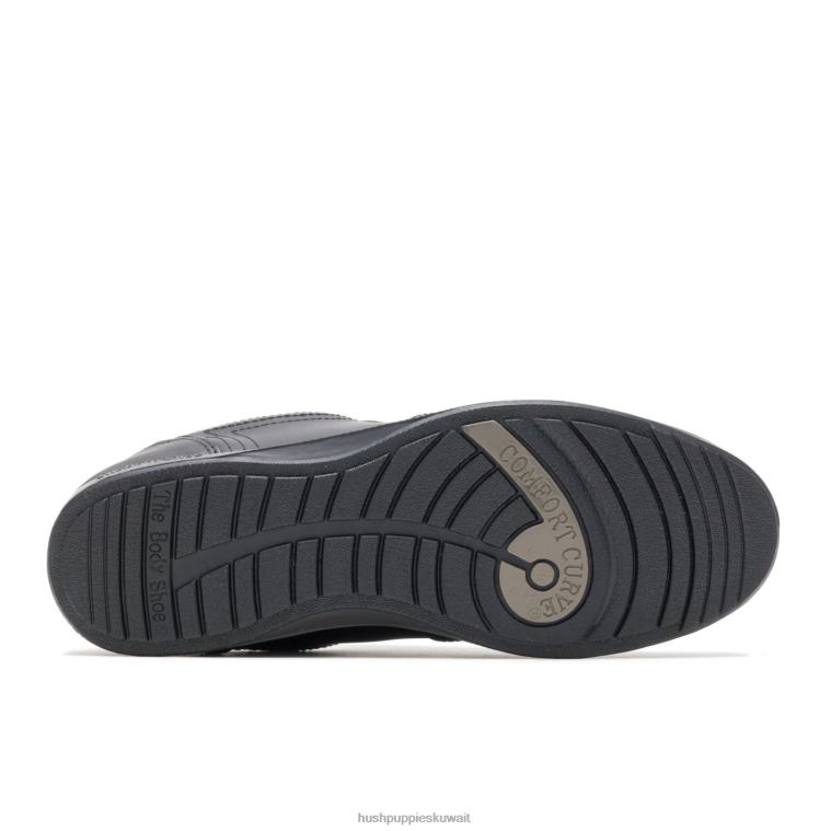 كو Hush Puppies نحيف مشاية كلاسيكية جلد أسود أحذية المشي HZ8X4235