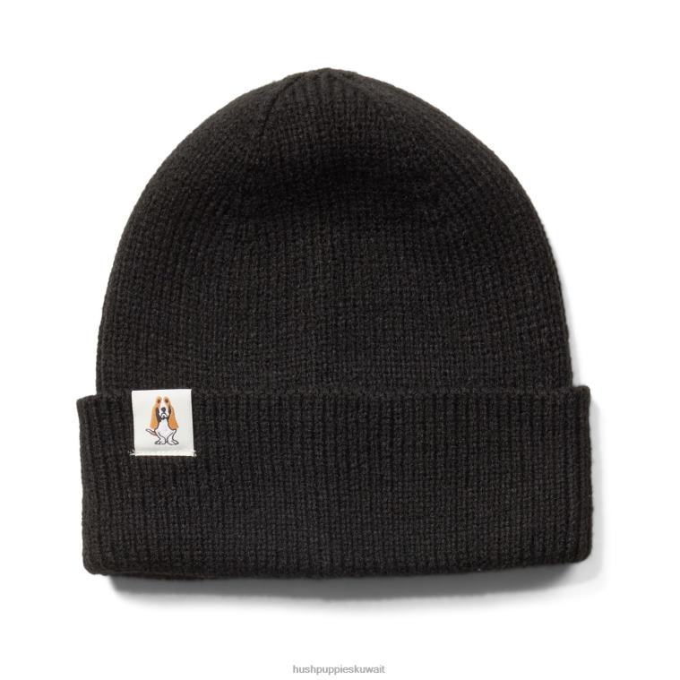 كو Hush Puppies نحيف قبعة صغيرة متماسكة أسود قبعة صغيرة HZ8X4257