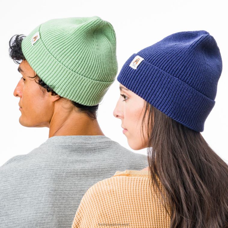 كو Hush Puppies نحيف قبعة صغيرة متماسكة ضوء أخضر حكيم قبعة صغيرة HZ8X4258