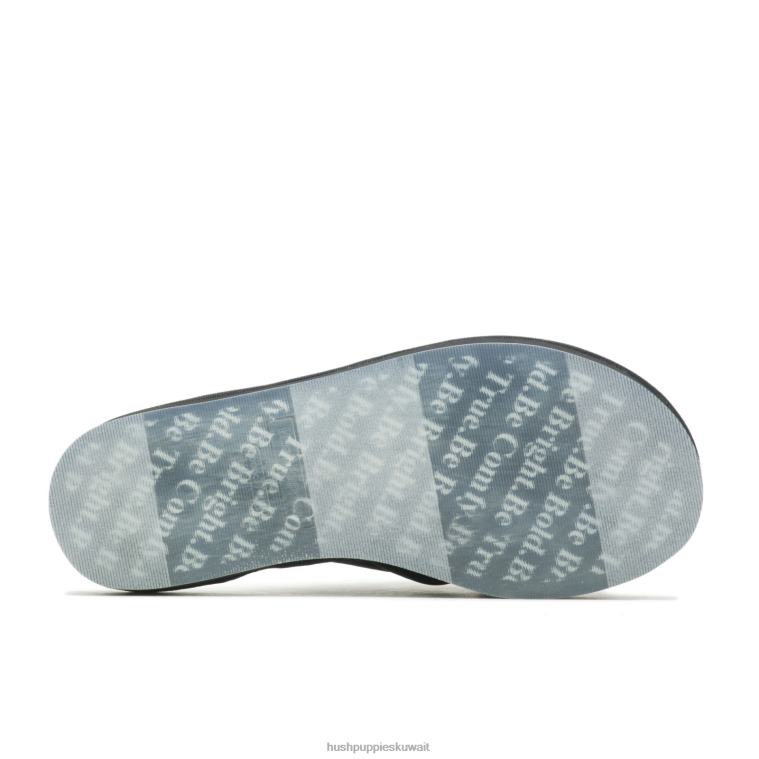 كو Hush Puppies نحيف صندل منزلق الشمس المشرقة أسود جريء صندل HZ8X425
